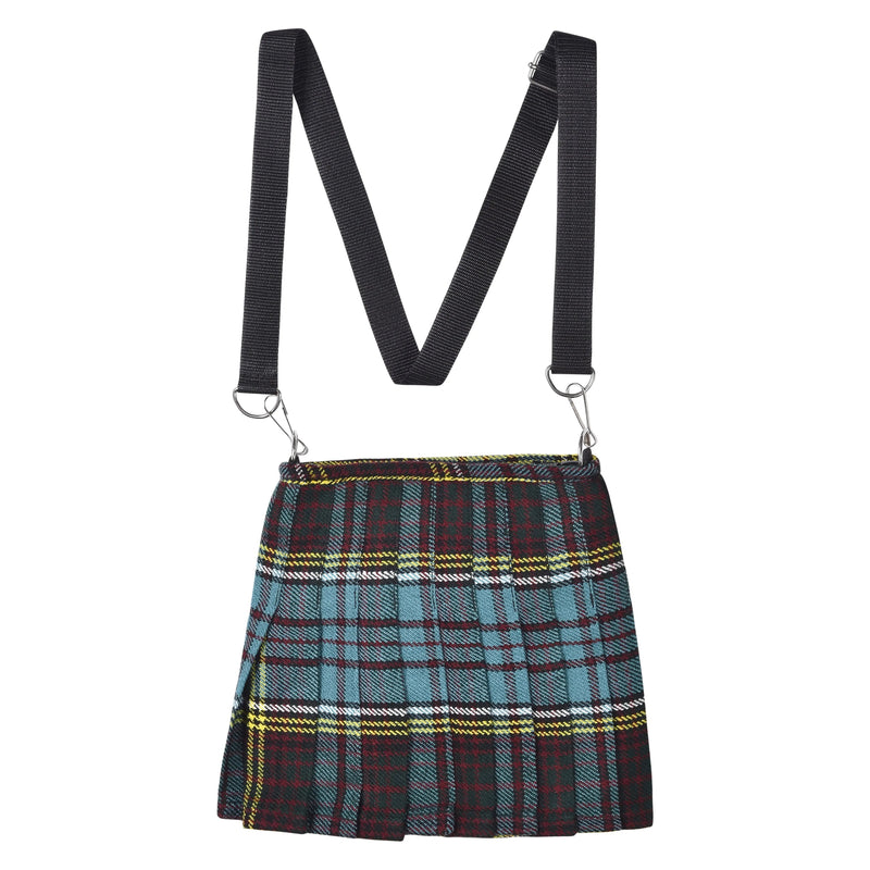 Traditional Scottish Women Tartan Bag Pleated Crossbody Purse - Adjustable Straps, Zip Closure Anderson Tartan All Safe International