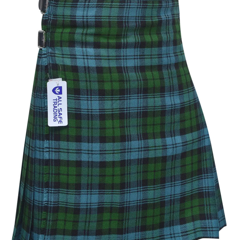 Men's 8 Yard Kilt for Men, Men's Deluxe Kilt, Scottish Tartan Kilt, Highland Wedding Kilt, Campbell Ancient Kilt All Safe International
