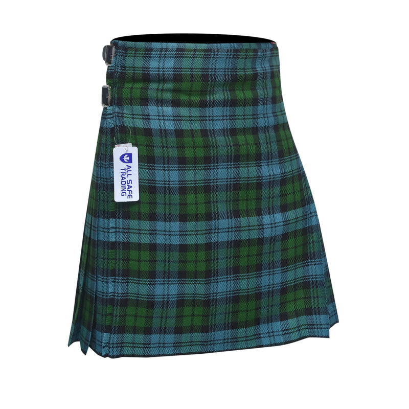 Scottish Traditional Tartan Kilt for Kids, Boys and Girls Toddler Kilts with Ease of Size - Campbell Ancient Tartan All Safe International