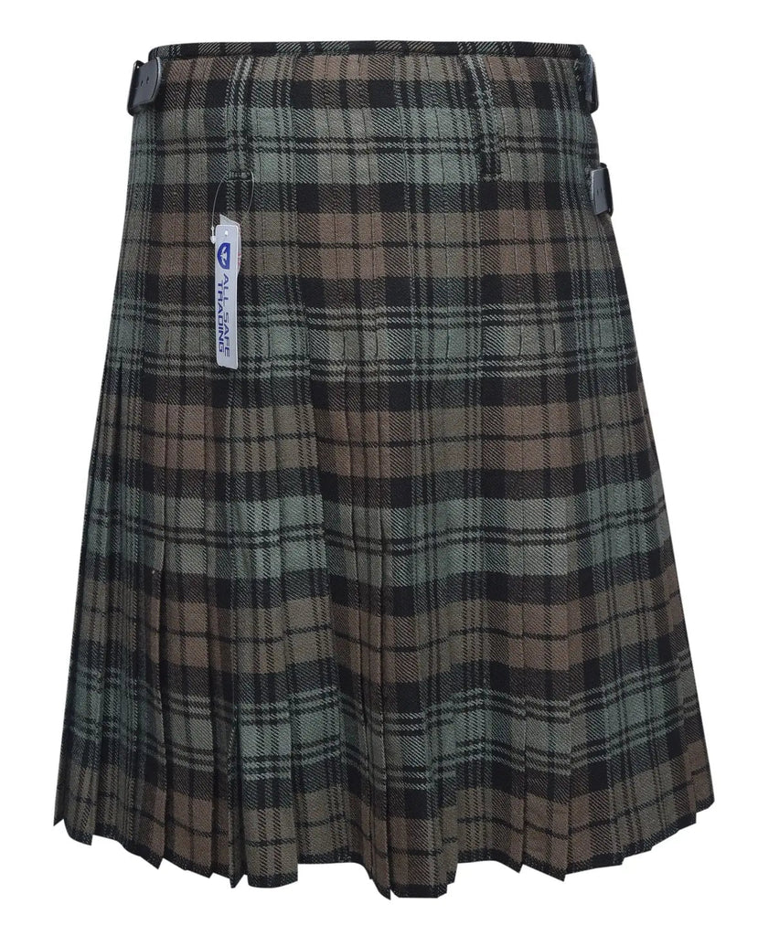 Men's 8 Yard Kilt for Men, Men's Deluxe Kilt, Scottish Tartan Kilt, Highland Wedding Kilt, Black Watch Weathered Kilt All Safe International