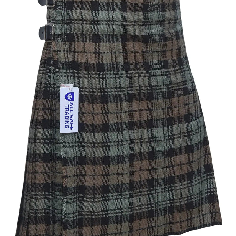 Men's 8 Yard Kilt for Men, Men's Deluxe Kilt, Scottish Tartan Kilt, Highland Wedding Kilt, Black Watch Weathered Kilt All Safe International