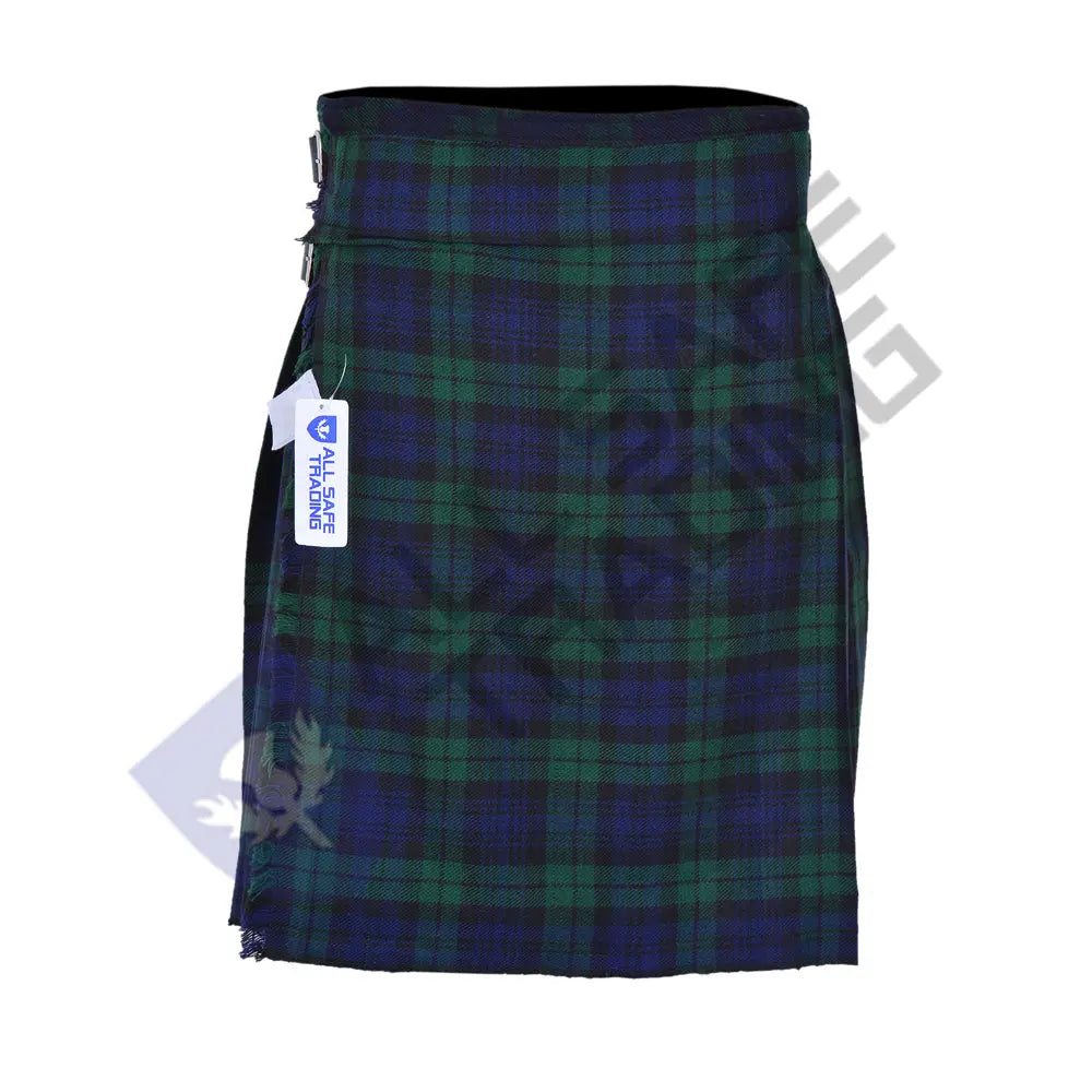 Men's Scottish 6 Piece Casual Kilt Outfit with Sporran, Black Watch Tartan Kilt All Safe International