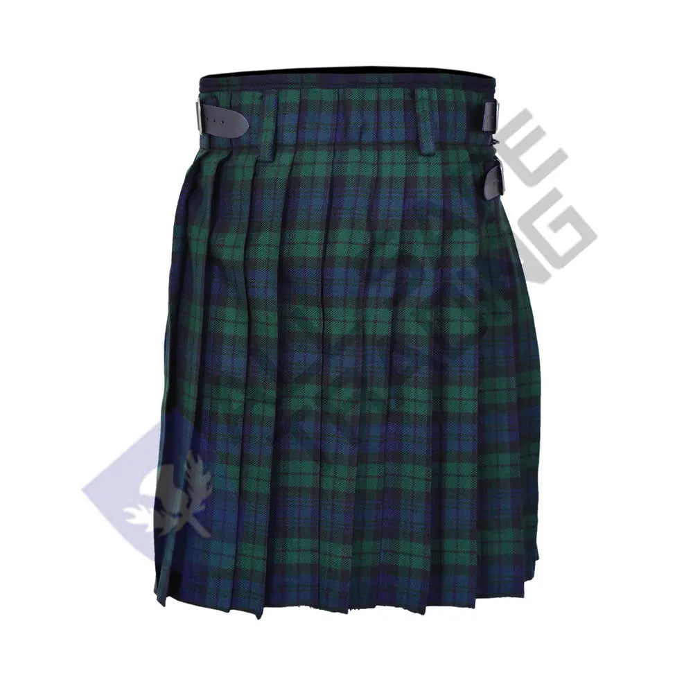 Men's Scottish 6 Piece Casual Kilt Outfit with Sporran, Black Watch Tartan Kilt All Safe International