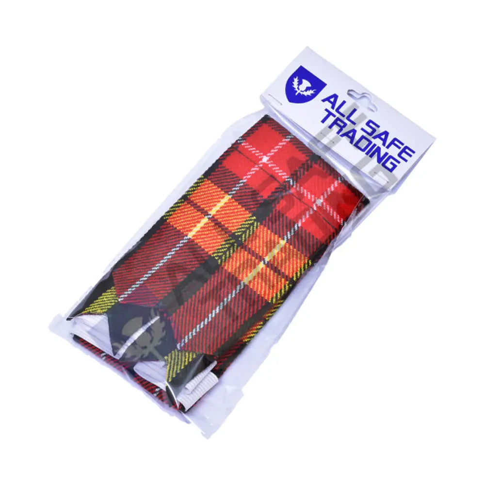 New Scottish Buchanan Tartan Kilt Flashes (Pair) All Safe International