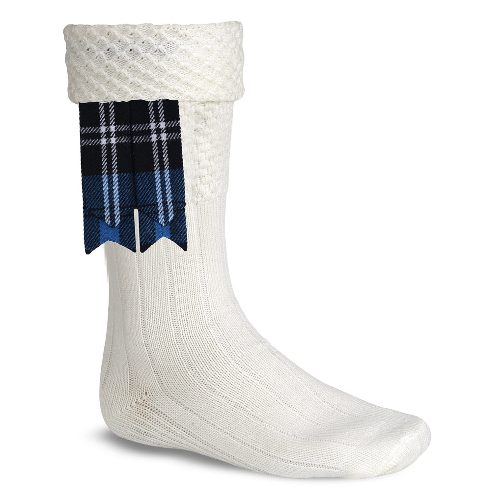 Scottish Tartan Kilt Flashes with Elastic Adjusters Blue Ramsay All Safe International