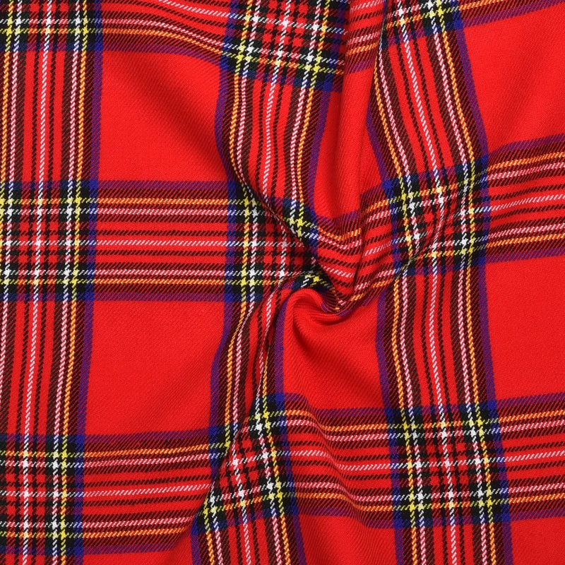 Scottish 13oz Tartan Plaid Fabric By The Yard - Royal Stewart Tartan All Safe International