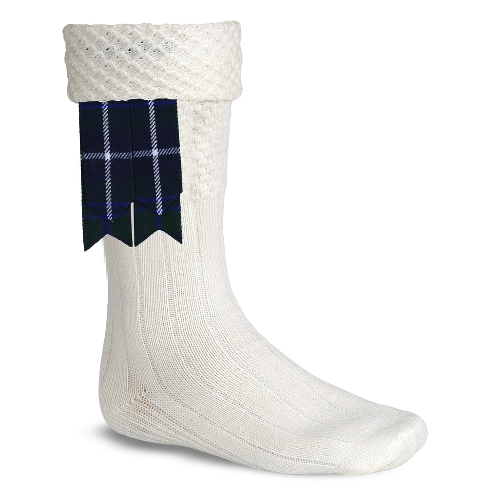 Scottish Tartan Kilt Flashes with Elastic Adjusters Blue Douglas All Safe International