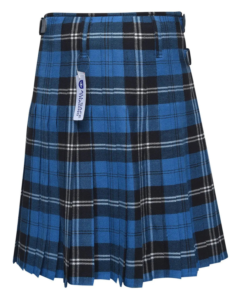 Men's 8 Yard Kilt for Men, Men's Deluxe Kilt, Scottish Tartan Kilt, Highland Wedding Kilt, Blue Ramsay Kilt All Safe International