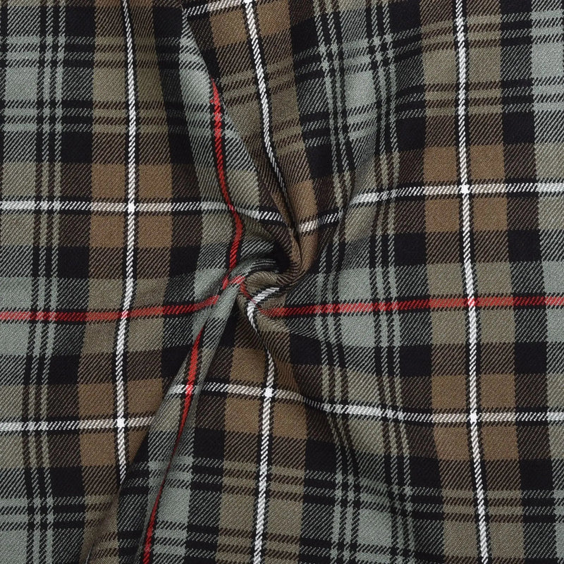 Scottish 13oz Tartan Plaid Fabric By The Yard - Mackenzie Weathered Tartan All Safe International