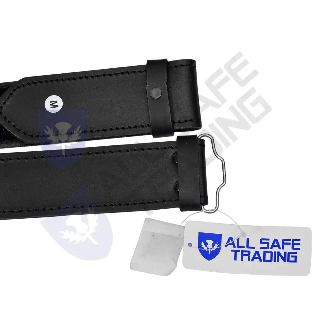 Scottish Black Plain leather Kilt Belt All Safe International