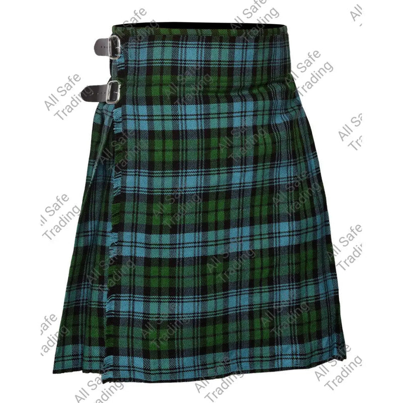 Men's Scottish 6 Piece Casual Kilt Outfit with Sporran, Campbell Ancient Tartan Kilt All Safe International