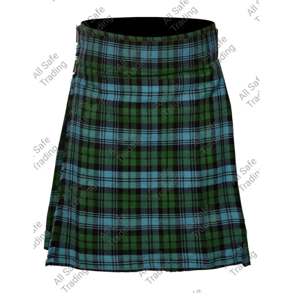 Men's Scottish 6 Piece Casual Kilt Outfit with Sporran, Campbell Ancient Tartan Kilt All Safe International