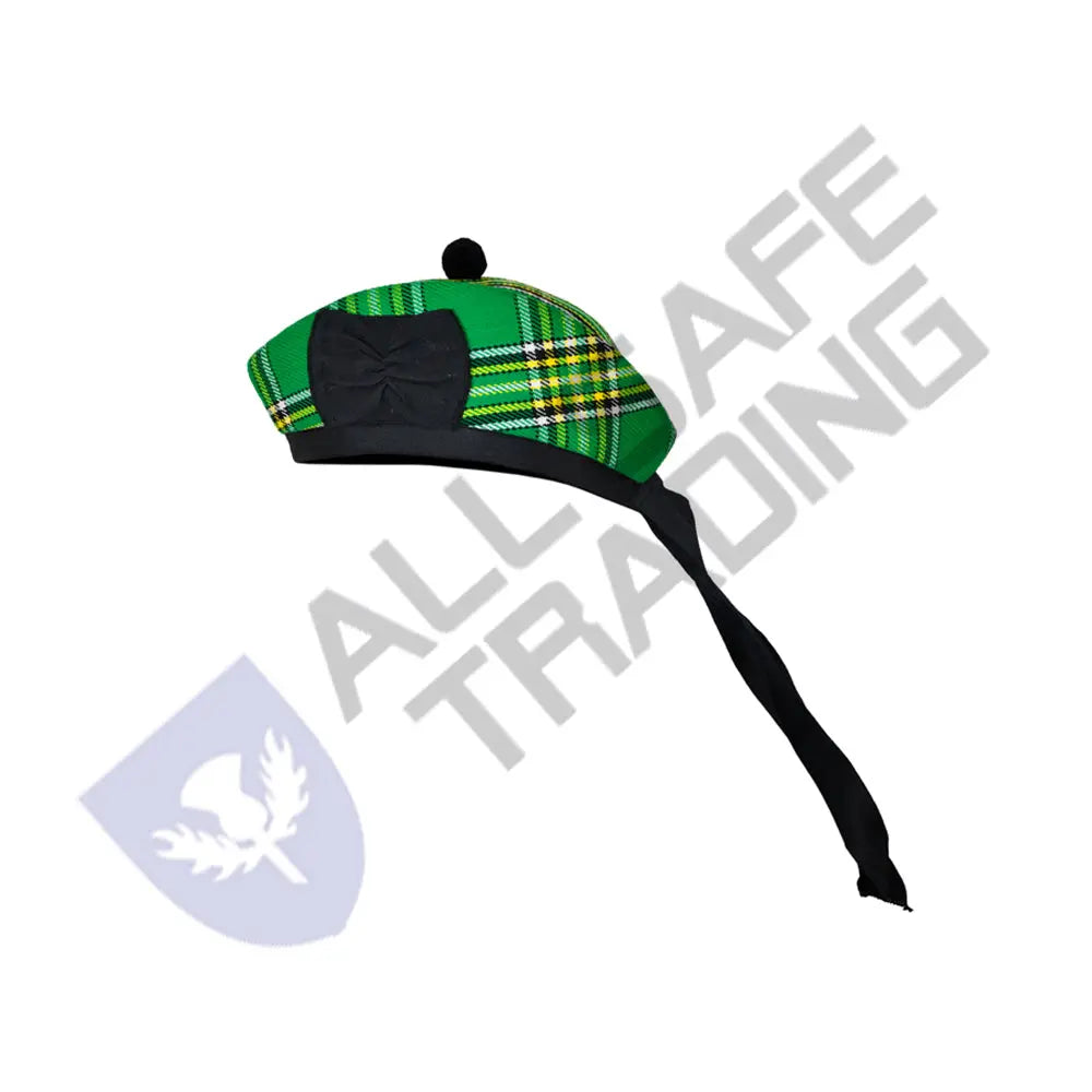 Scottish Irish Heritage Glengarry Hat with Red Pompom All Safe International