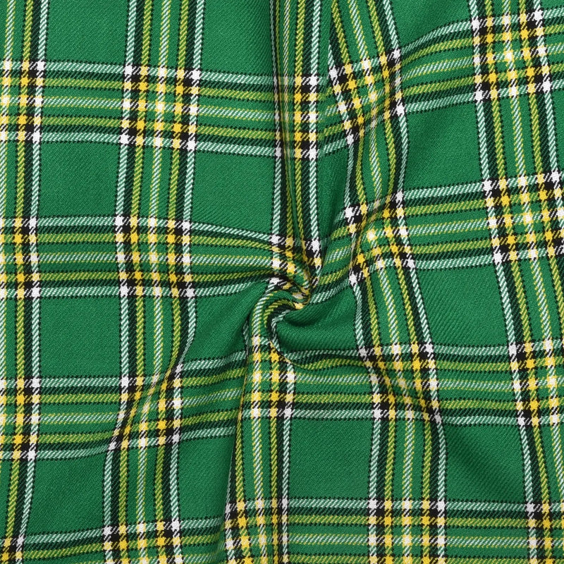Scottish 13oz Tartan Plaid Fabric By The Yard - Irish Heritage Tartan All Safe International