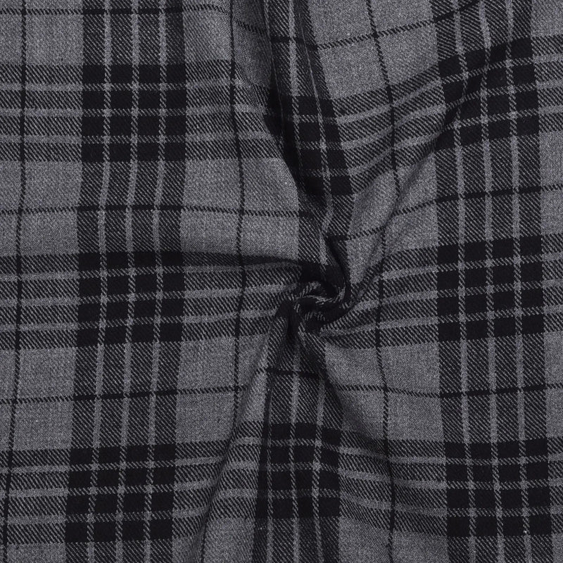 Scottish 13oz Tartan Plaid Fabric By The Yard - Grey Watch Tartan All Safe International