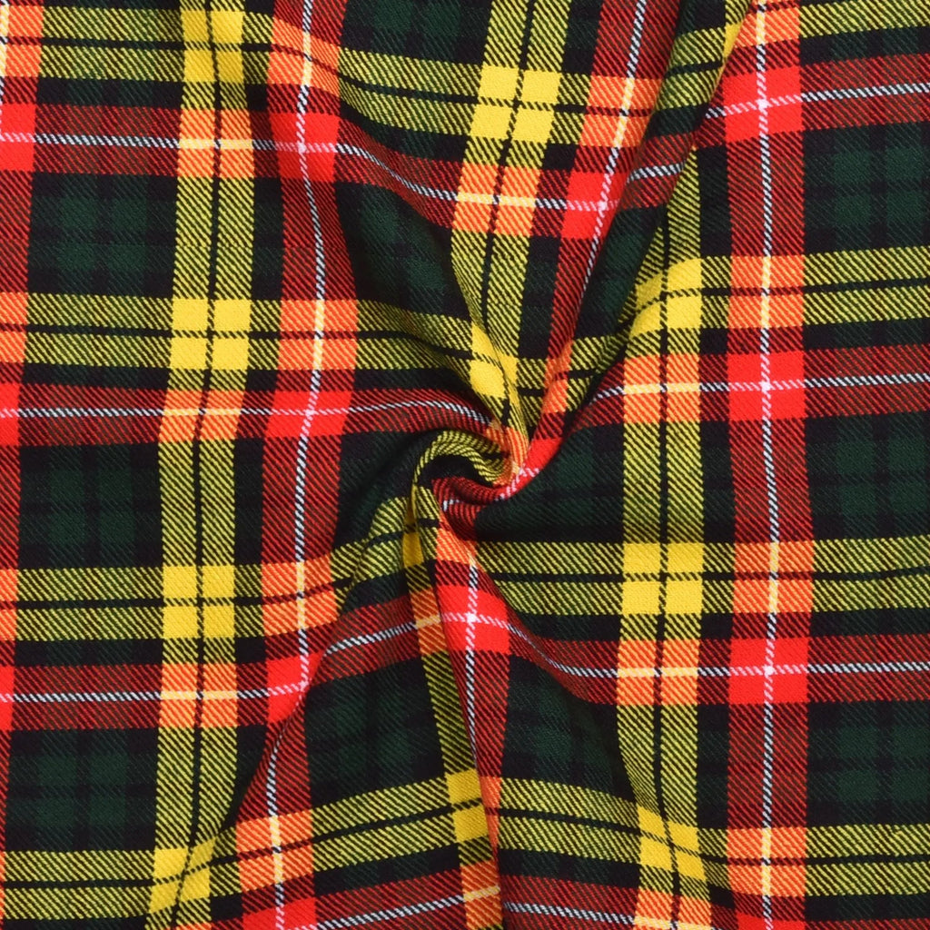 Scottish 13oz Tartan Plaid Fabric By The Yard - Buchanan Tartan All Safe International