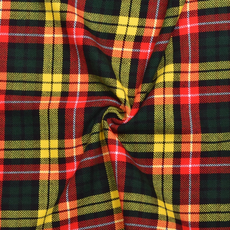 Scottish 13oz Tartan Plaid Fabric By The Yard - Buchanan Tartan All Safe International