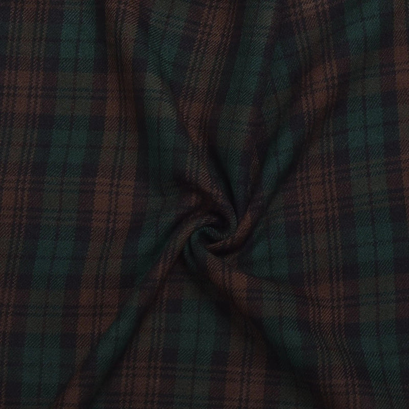 Scottish 13oz Tartan Plaid Fabric By The Yard - Brown Watch Tartan All Safe International