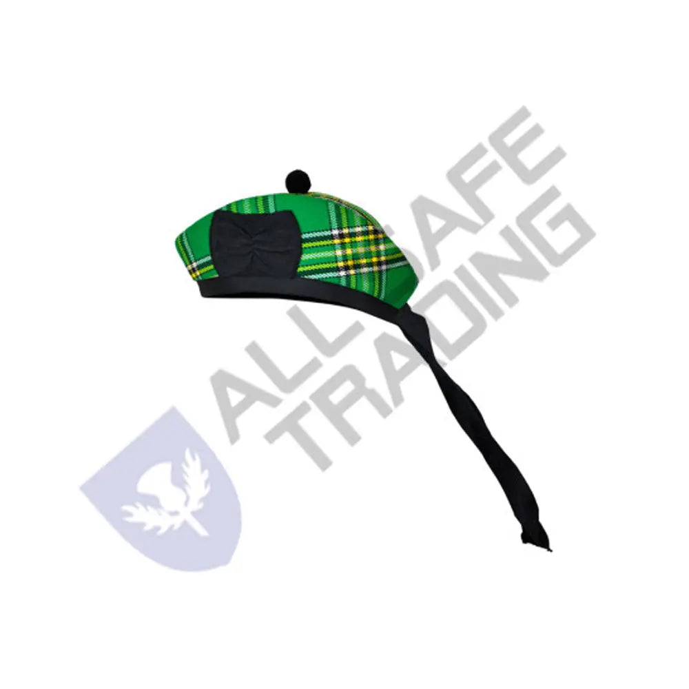 Scottish Irish Heritage Glengarry Hat with Red Pompom All Safe International
