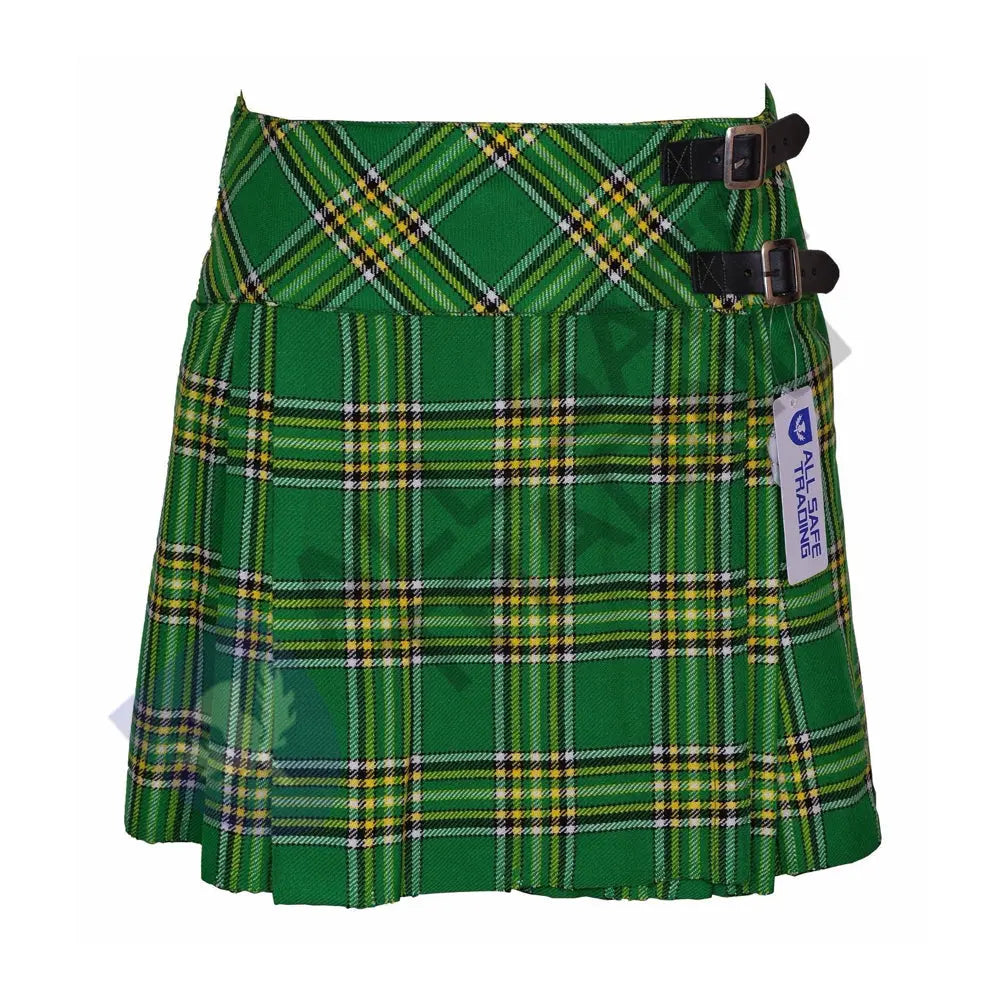Women's 16'' Irish Heritage Tartan Pleated Billie Kilt Skirt All Safe International