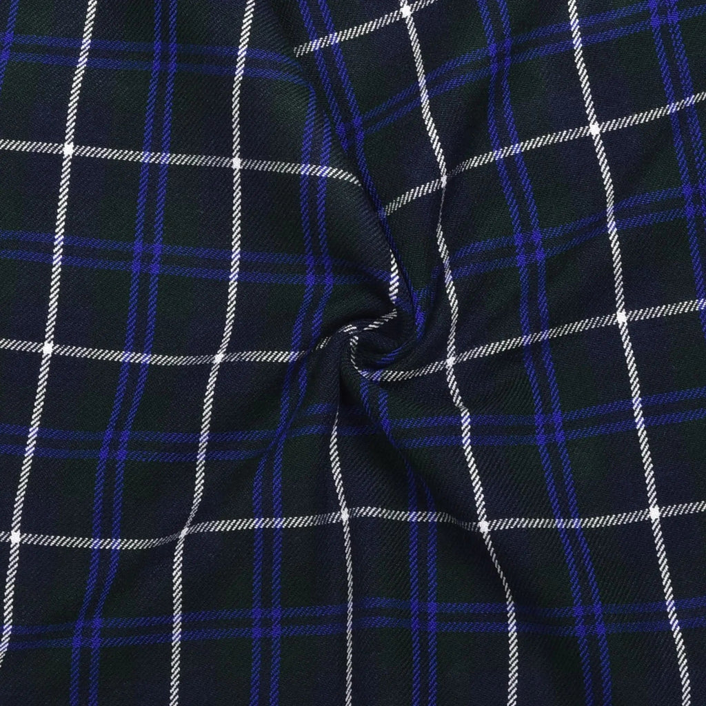 Scottish 13oz Tartan Plaid Fabric By The Yard - Blue Douglas Tartan All Safe International