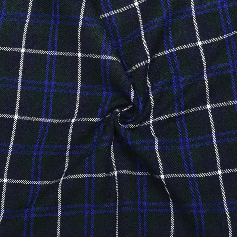 Scottish 13oz Tartan Plaid Fabric By The Yard - Blue Douglas Tartan All Safe International