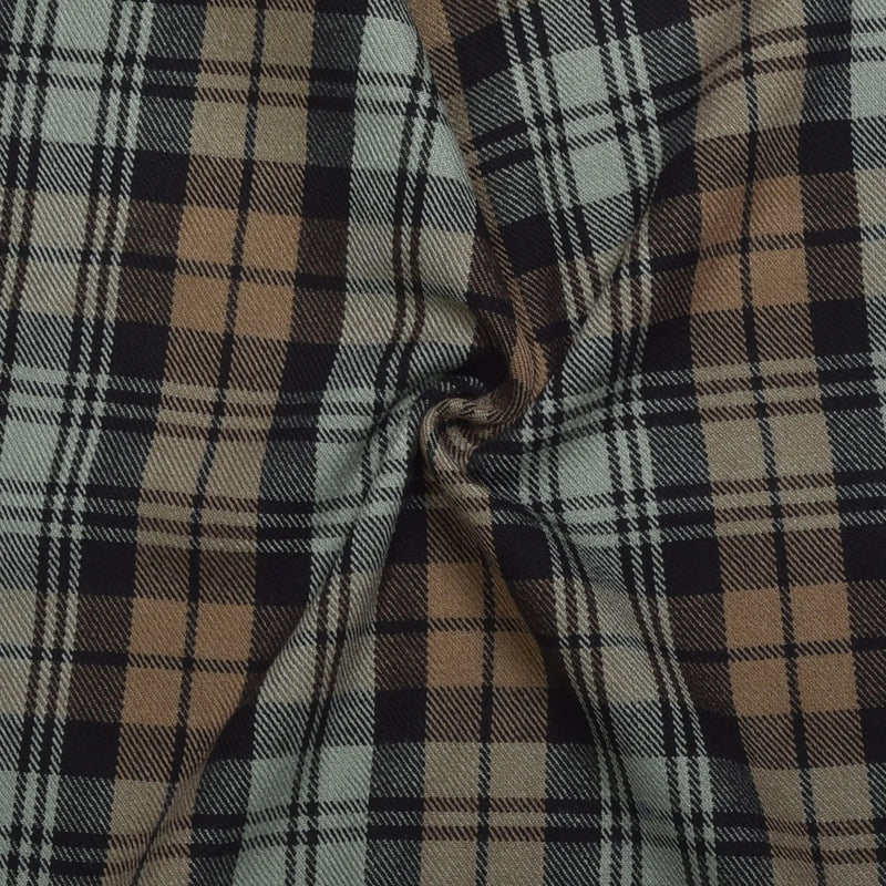 Scottish 13oz Tartan Plaid Fabric By The Yard - Black Watch Weathered Tartan All Safe International