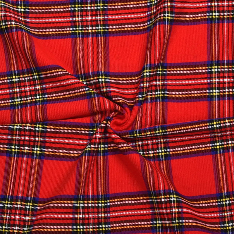 Scottish 16oz Tartan Plaid Fabric By The Yard - Royal Stewart Tartan All Safe International