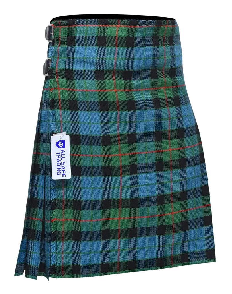 Men's 8 Yard Kilt for Men, Men's Deluxe Kilt, Scottish Tartan Kilt, Highland Wedding Kilt, Gunn Ancient Kilt All Safe International