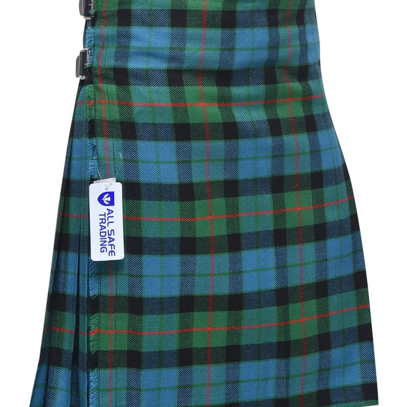 Men's 8 Yard Kilt for Men, Men's Deluxe Kilt, Scottish Tartan Kilt, Highland Wedding Kilt, Gunn Ancient Kilt All Safe International