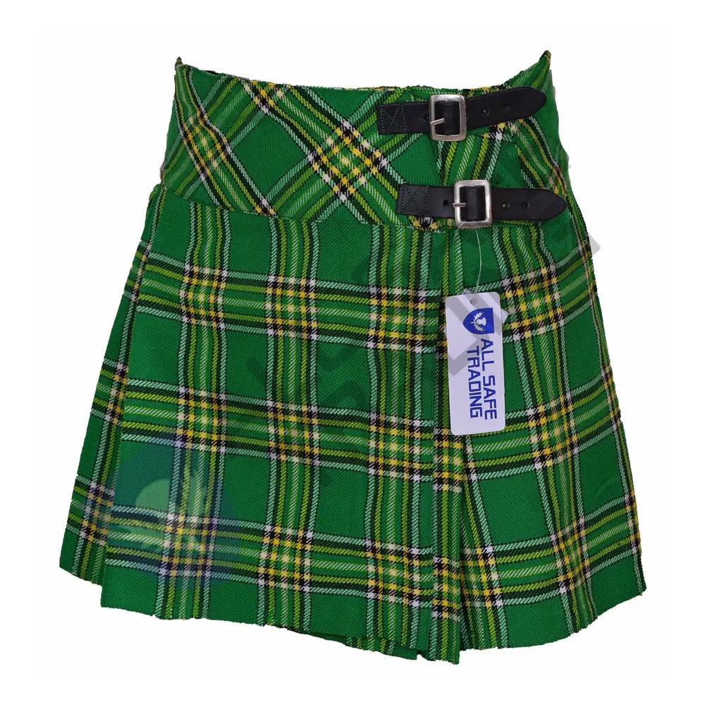 Women's 16'' Irish Heritage Tartan Pleated Billie Kilt Skirt All Safe International