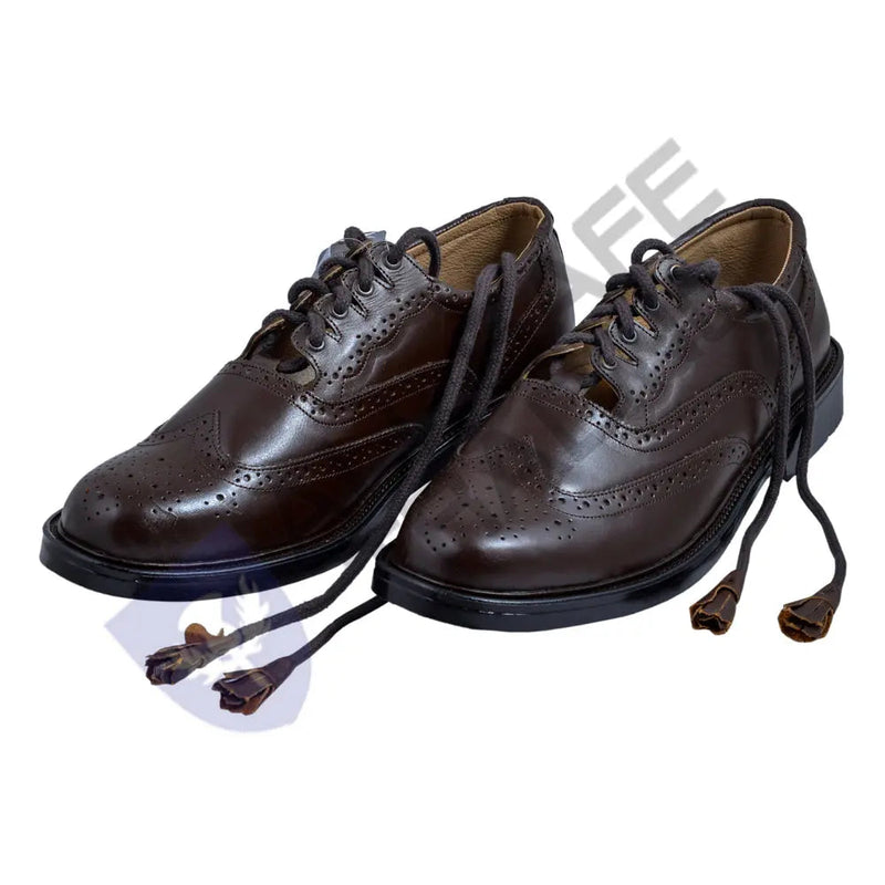Scottish BrownLeather Ghillie Brogues Kilt Shoes UK Sizes All Safe International