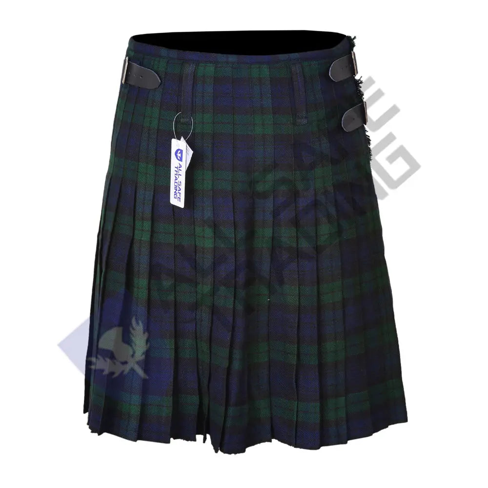Scottish Men's 9 Piece 8 Yards Kilt Outfit, Black Watch Tartan Kilt All Safe International