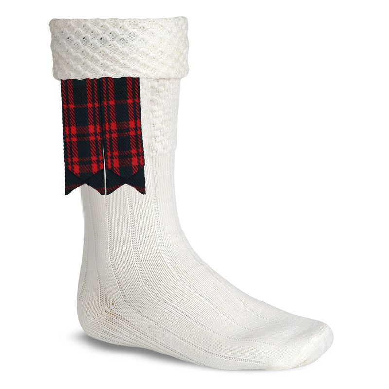 Scottish Tartan Kilt Flashes with Elastic Adjusters Macdonald All Safe International