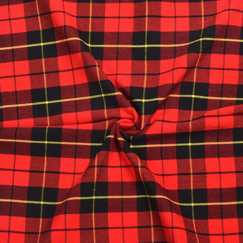 Scottish 16oz Tartan Plaid Fabric By The Yard - Wallace Tartan All Safe International