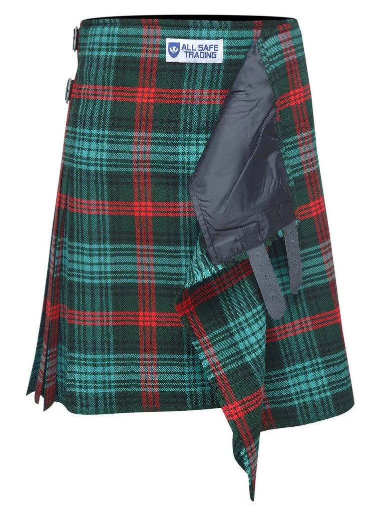 Men's 8 Yard Kilt for Men, Men's Deluxe Kilt, Scottish Tartan Kilt, Highland Wedding Kilt, Ross Hunting Kilt All Safe International
