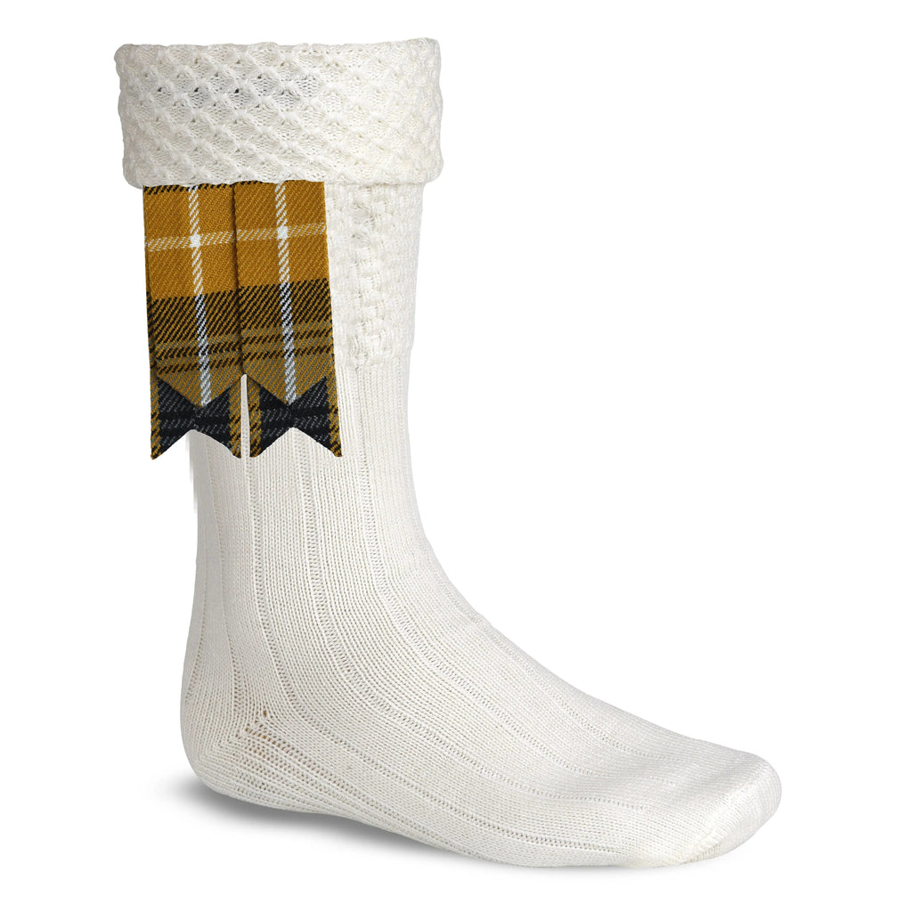 Scottish Tartan Kilt Flashes with Elastic Adjusters Gordon Weathered All Safe International