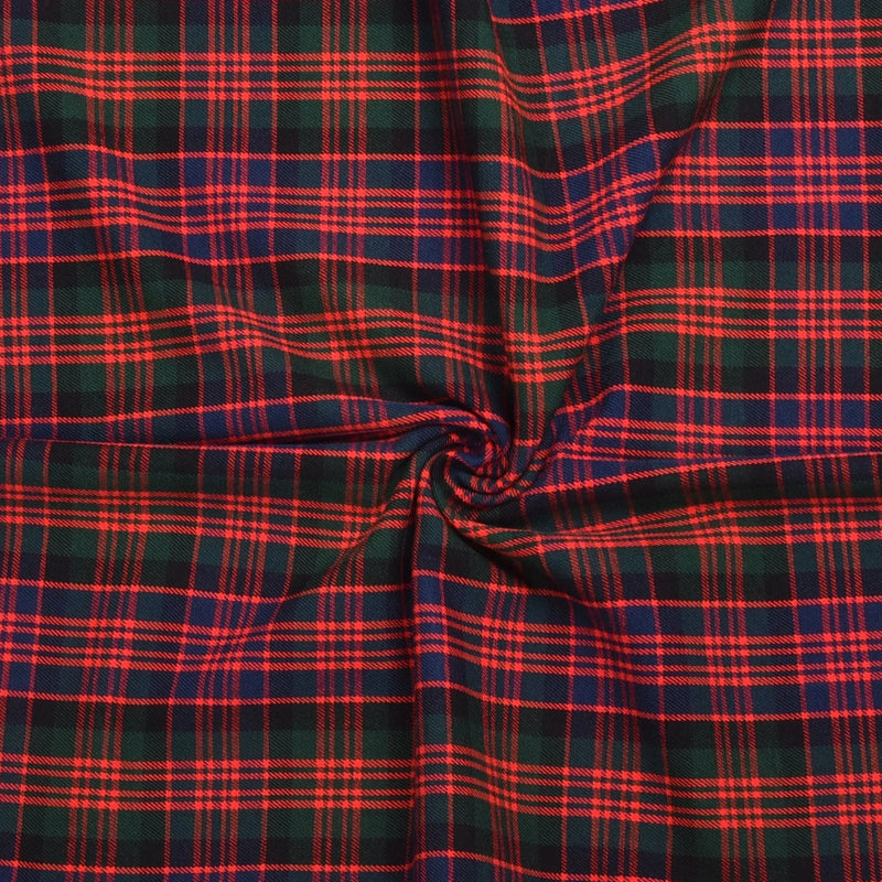 Scottish 16oz Tartan Plaid Fabric By The Yard - Macdonald Tartan All Safe International