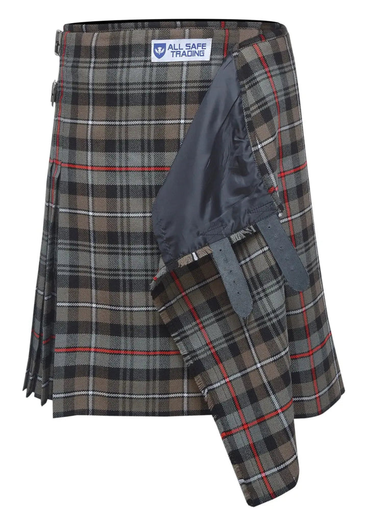 Men's 8 Yard Kilt for Men, Men's Deluxe Kilt, Scottish Tartan Kilt, Highland Wedding Kilt, Mackenzie Weathered Kilt All Safe International