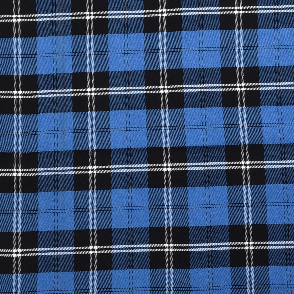 Scottish 16oz Tartan Plaid Fabric By The Yard - Blue Ramsay Tartan All Safe International