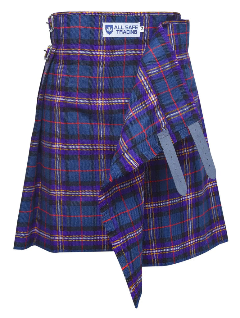 Men's 5 Yard Scottish Tartan Kilt, Highland Wedding Kilt, Masonic Tartan Kilt All Safe International