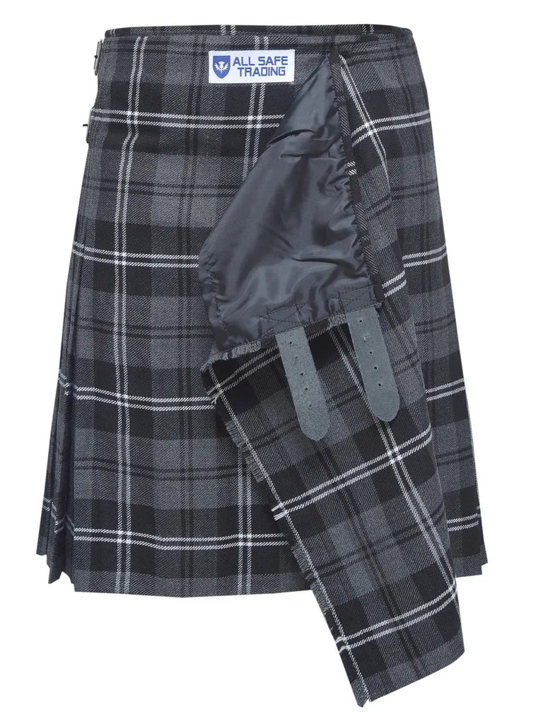 Men's 8 Yard Kilt for Men, Men's Deluxe Kilt, Scottish Tartan Kilt, Highland Wedding Kilt, Granite Kilt All Safe International