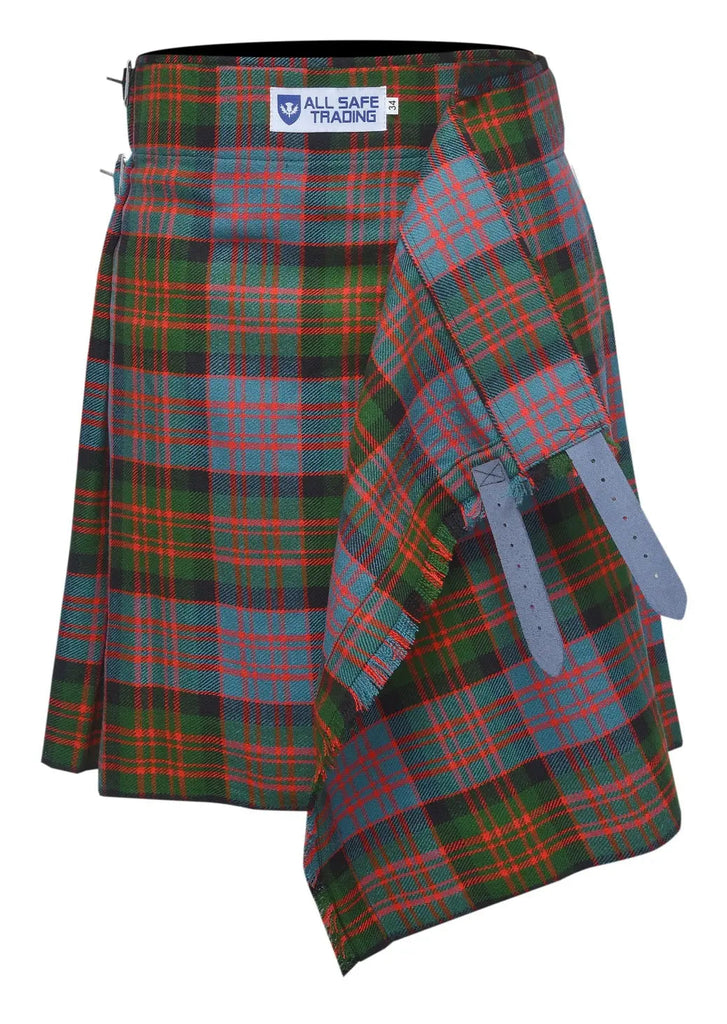Men's 5 Yard Scottish Tartan Kilt, Highland Wedding Kilt, Macdonald Ancient Tartan Kilt All Safe International