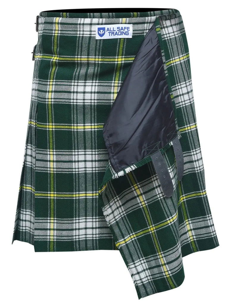Men's 8 Yard Kilt for Men, Men's Deluxe Kilt, Scottish Tartan Kilt, Highland Wedding Kilt, St. Patrick Kilt All Safe International