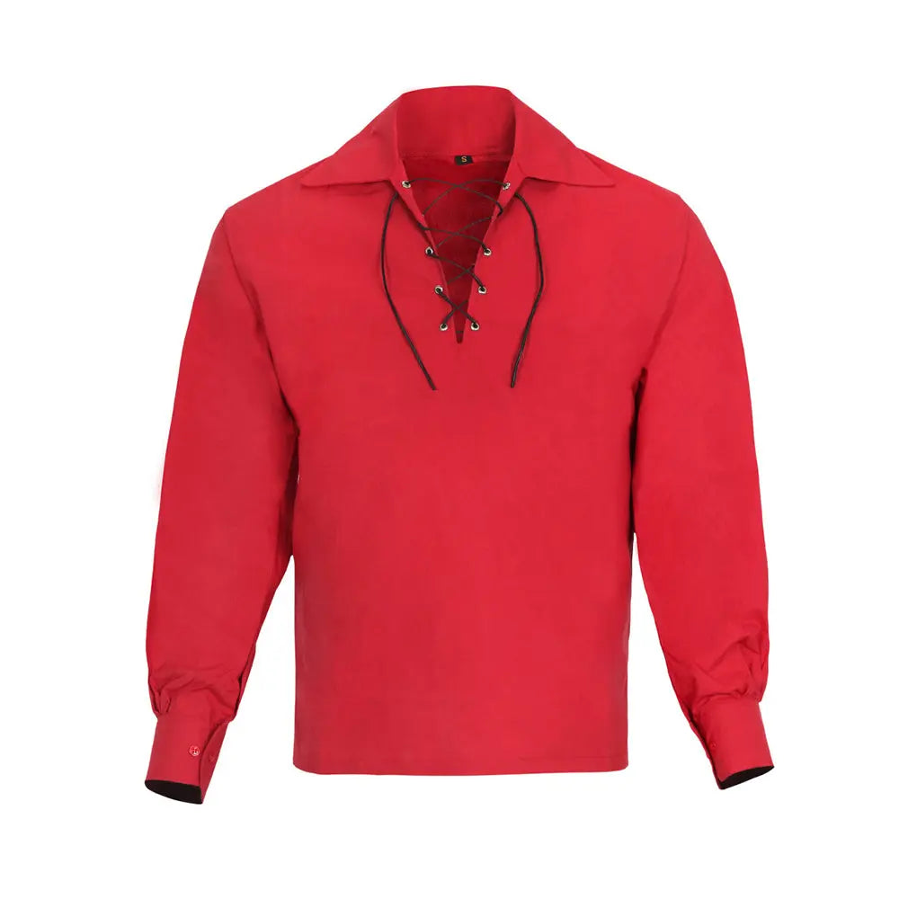 Scottish Red Ghillie Jacobite Jacobean Shirt All Safe International