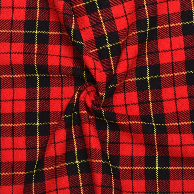 Scottish 13oz Tartan Plaid Fabric By The Yard - Wallace Tartan All Safe International