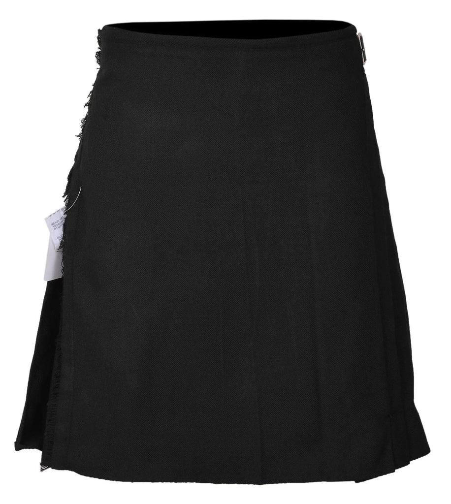 Men's 8 Yard Kilt for Men, Men's Deluxe Kilt, Scottish Tartan Kilt, Highland Wedding Kilt, Plain Black Kilt All Safe International