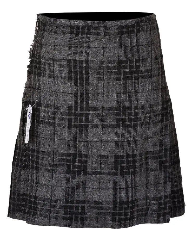 Scottish Traditional Tartan Kilt for Kids, Boys and Girls Toddler Kilts with Ease of Size - Grey Tartan All Safe International