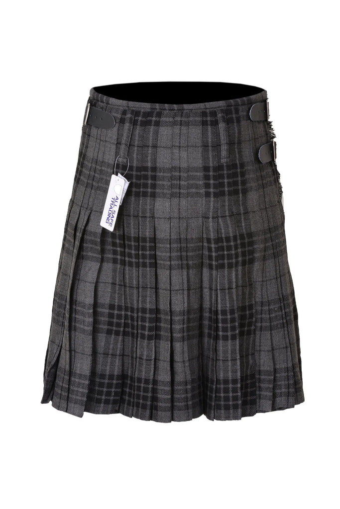 Men's 8 Yard Kilt for Men, Men's Deluxe Kilt, Scottish Tartan Kilt, Highland Wedding Kilt, Grey Watch Kilt All Safe International
