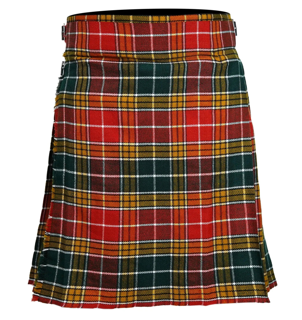 Men's 5 Yard Scottish Tartan Kilt, Highland Wedding Kilt, Buchanan Ancient Tartan Kilt All Safe International